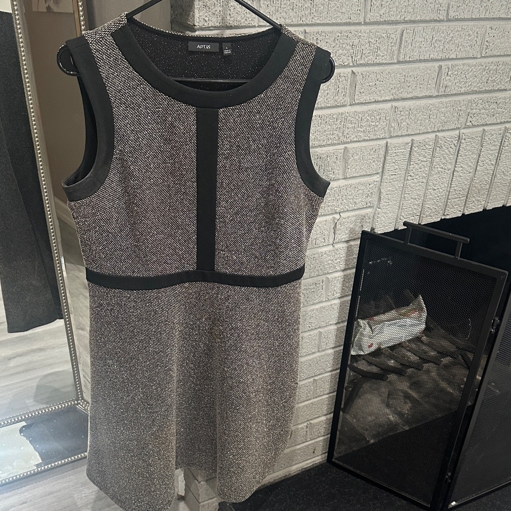 Apt. 9 Women's Elegant Black and Gray Mini Dress